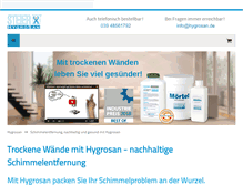 Tablet Screenshot of hygrosan.de